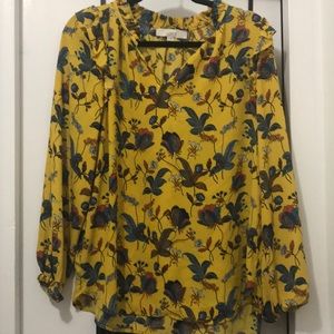 Yellow floral top